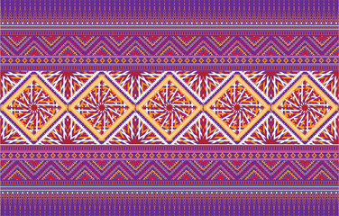 Geometric ethnic oriental pattern traditional Design for background,carpet,wallpaper,clothing,wrapping,fabric,Vector illustration.embroidery style.