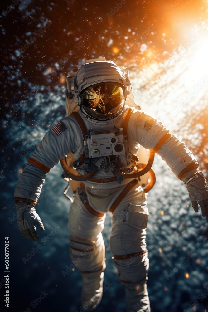 Poster astroniy exploring in deep space made with generative ai