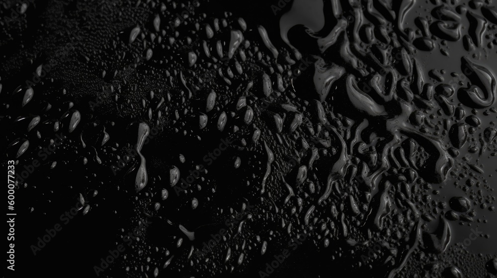 Poster black background with water drop texture. generative ai aig21.