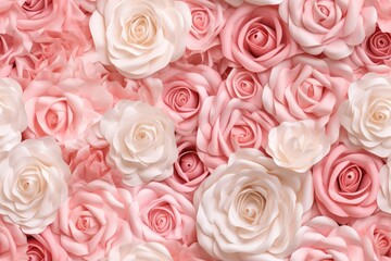 Beautiful roses background made with generative ai