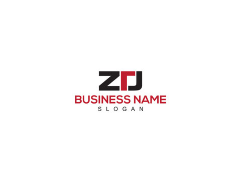 Initial Luxury Letter ZTJ zt Logo Icon Vector Art