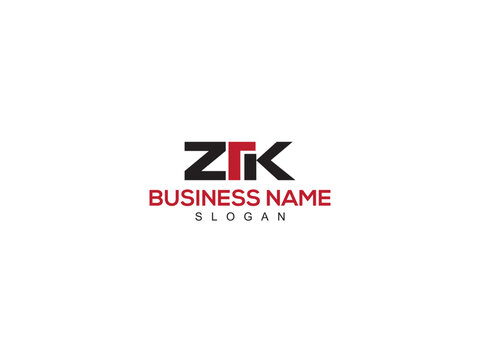 Initial Luxury Letter ZTK zt Logo Icon Vector Art