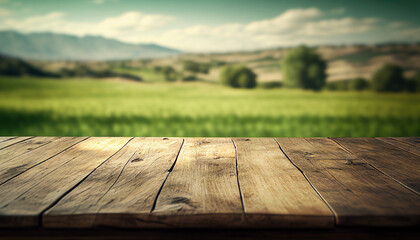 Fototapeta Empty old wooden table background obraz