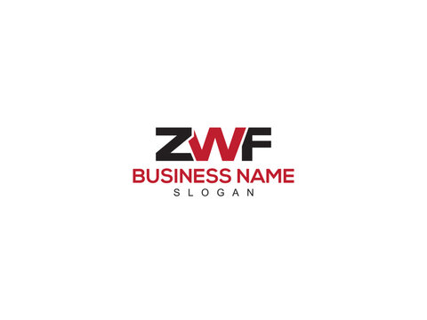 Initial ZWF zw z w f Business Logo Letter Vector Art For You