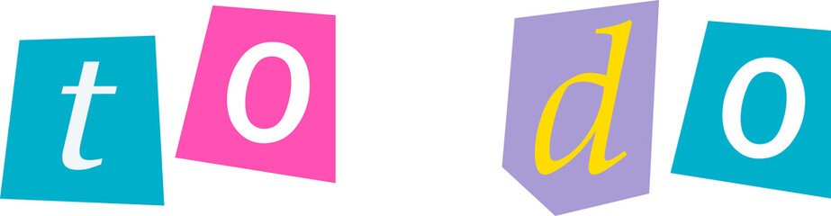 To Do Magazine Cutout Lettering