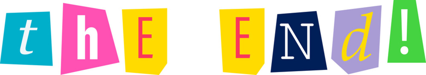The End Magazine Cutout Lettering