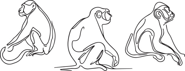 Sloth Line art vector silhoutte 