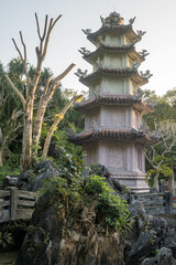 Pagoda on Marble mountains cave in Da Nang, Vietnam
