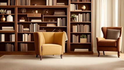 a armchair in a modern and cozy interior room