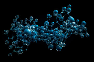 Science background with molecule or atom, Abstract structure for Science or medical background, 3d illustration.