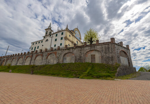 View of the Sanctuary of Our Lady of the Guard (Madonna della Guardia) of Gavi, province of Alessandria, Italy
