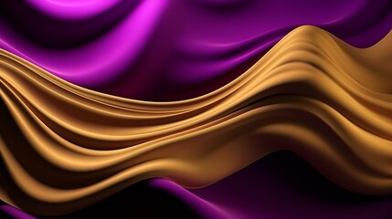 Speculative Foundation with Wave Shinning Gold and Purple Point Silk Surface. AI Generated