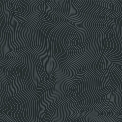 Vector seamless pattern. Abstract grunge texture with monochrome wavy stripes. Creative background with distorted lines. Decorative black and white striped design with distortion effect.
