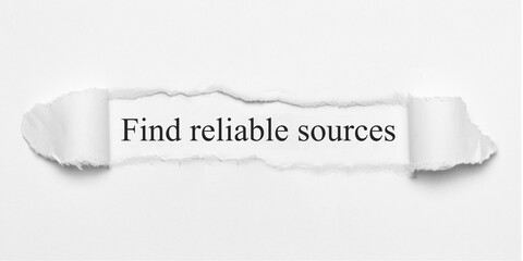 Find reliable sources	