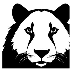Animal head vector design black and white