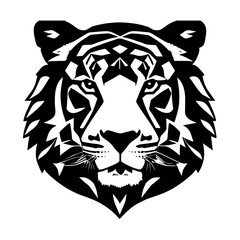 Animal head vector design black and white