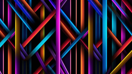 Neon pattern background Generative ai