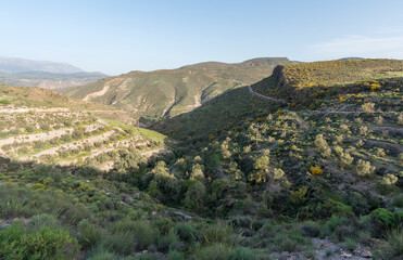 Mountainous landscape in the south of Granada (Spain)