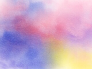 Abstract Colorful Watercolor Background. Rainbow Gradient. Spring Or Easter Sunrise Sky