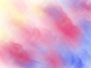 Abstract Colorful Watercolor Background. Rainbow Gradient. Spring Or Easter Sunrise Sky