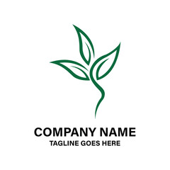 eco friendly logo design. leaf logo design
