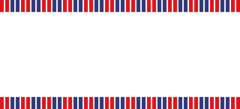 Red blue colors striped line and star background banner template. America 4th of july independence day.