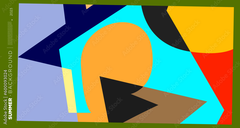 Aufkleber vector abstract colorful dynamic geometric pattern background illustration for summer 2023