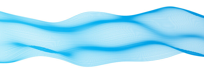 Blue water wave striped line background. Minimal round lines waves background. Abstract blue water wave lines pattern background. Vector file.