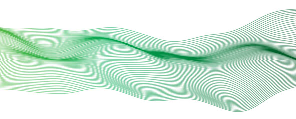 Green wave striped line background. Minimal round lines waves background. Abstract green wave lines pattern background. Vector file