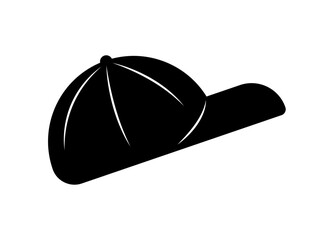 Cap vector icon, headwear design.