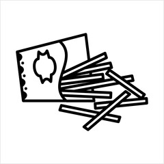 French Fries Icon, Fast Food Icon, Finger Chips, Deep Fried Potato