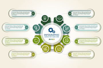  infographic elements with 8 options or steps