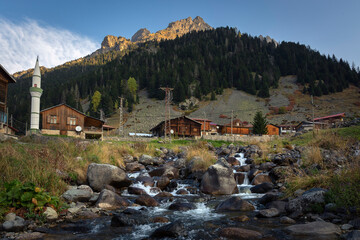 Elevit Plateau is located in Rize's Camlihemşin district at an altitude of 1884 meters. The plateau with its magnificent nature is mostly visited by tourists during the summer months. Turkey.