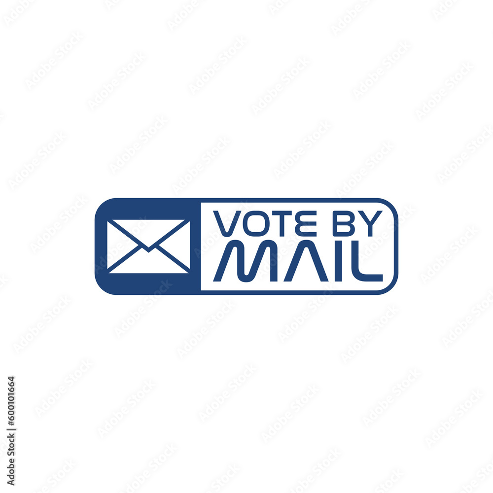 Poster vote by mail icon isolated on transparent background
