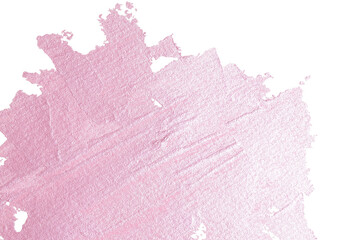 パール　ピンクのペイント　ブラシタッチ　透明の背景