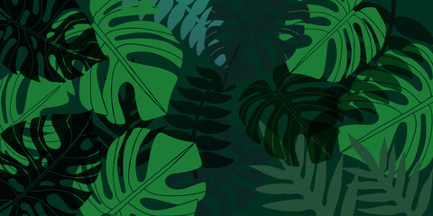 Tropical leaf Wallpaper, Luxury nature leaves pattern design. vector eps.10 © Sigit