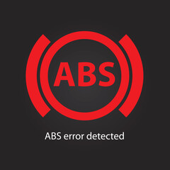 Fototapeta na wymiar ABS warning icon