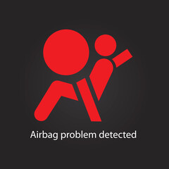 Front passenger air bag status light