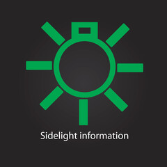 Sidelight information warning sign
