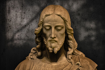 Naklejka na ściany i meble Jesus Porträt Statue