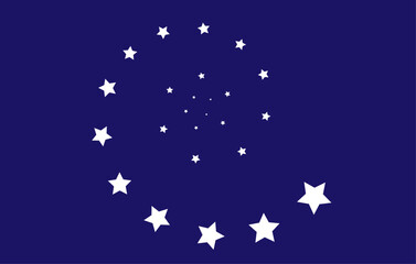 Spiral stars on a dark blue background