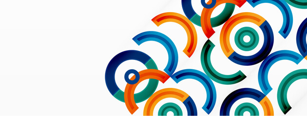 Colorful circle abstract background. Template for wallpaper, banner, presentation, background