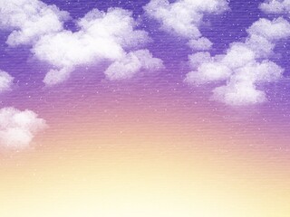 Starry sky above the clouds Cute sky Gradient background