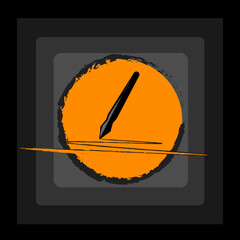 logo paint icon vector orange