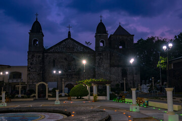 Tigbauan, Iloilo, Philippines - Tigbauan Church at night.