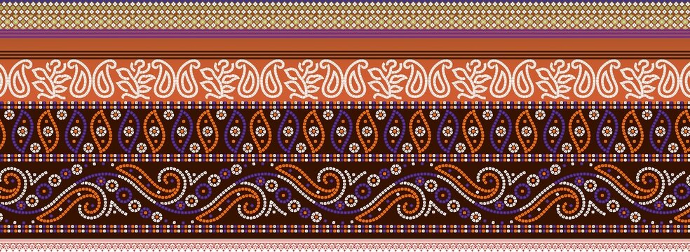 beautiful Indian textile fabric print chunri border image