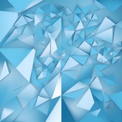 Obraz premium Abstract background - white geometric shapes on a blue background. Generative AI.