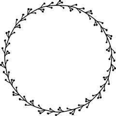 Circle Frame Flower frame leaf wreath Frame picture vector photo frame floral border Black decoration romantic winner award congratulations wedding anniversary birthday new year newborn mother 