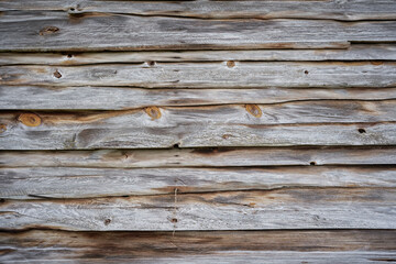 Wooden detail of traditional polish wall.  