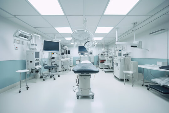 Op-Saal eines Krankehauses mit viel Technik, Generative AI